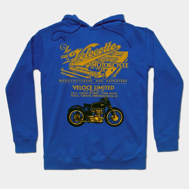 Velocette Motorcycle Company Caferacers Hoodie by MotorManiac